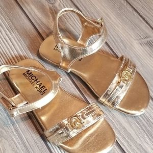 EUC Girl's Michael Kors Gold Sandal sz 11